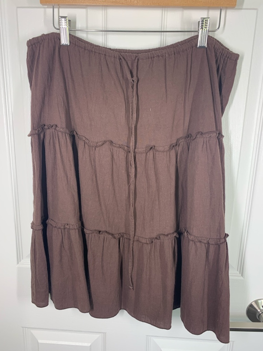 Vintage Tommy Bahama brown tired cotton skirt size medium